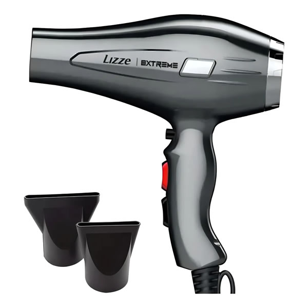 Secador de pelo profesional Lizze Extreme 2400 W, color gris oscuro